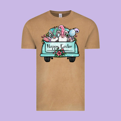 Easter Gnomes Truck Vintage Tee Designed By Jasminsmagicworld