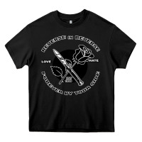Black Reverse ın Reverse Love Hate Forever By Your Sıde Heavy Core Tee - Bettercallsaul