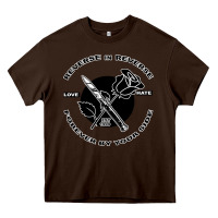 Chocolate Brown Reverse ın Reverse Love Hate Forever By Your Sıde Heavy Core Tee - Bettercallsaul