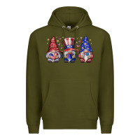 Army Green American Gnomes Premium Hoodie - CowhideDigitalArt