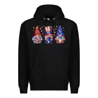 Black American Gnomes Premium Hoodie - CowhideDigitalArt