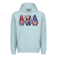 Blue Mist American Gnomes Premium Hoodie - CowhideDigitalArt