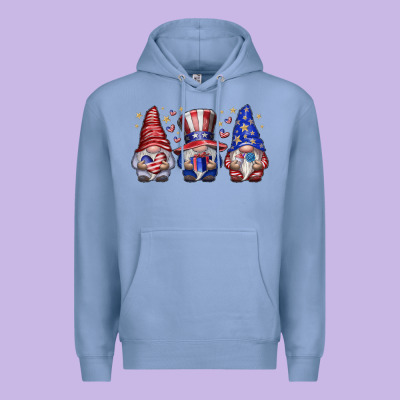 American Gnomes Premium Hoodie Designed By Cowhidedigitalart