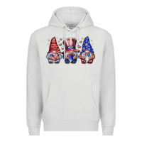 Dove Grey American Gnomes Premium Hoodie - CowhideDigitalArt