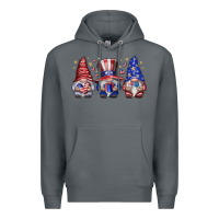 Rock American Gnomes Premium Hoodie - CowhideDigitalArt