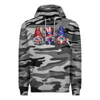 Slate Camo American Gnomes Premium Hoodie - CowhideDigitalArt