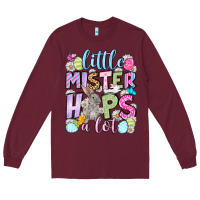Burgundy Easter Day Little mister hops a lot Long Sleeve Tee - OliviaCreatesArt
