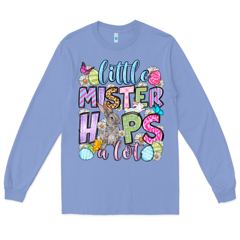 Easter Day Little Mister Hops A Lot Long Sleeve Tee by OliviaCreatesArt | Teevron