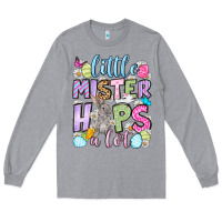Heather Grey Easter Day Little mister hops a lot Long Sleeve Tee - OliviaCreatesArt