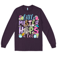 Plum Easter Day Little mister hops a lot Long Sleeve Tee - OliviaCreatesArt
