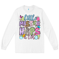 White Easter Day Little mister hops a lot Long Sleeve Tee - OliviaCreatesArt