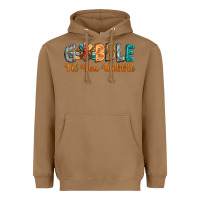 Toasted Coconut gobble till you wobble Heavyweight Hoodie - BarkalooDesign