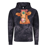 Cloud Black Cow  Turquoise Vintage Hoodie - CowCowDesign