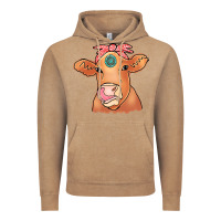 Vintage Coffee Cow  Turquoise Vintage Hoodie - CowCowDesign
