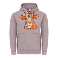 Vintage Zinc Cow  Turquoise Vintage Hoodie - CowCowDesign