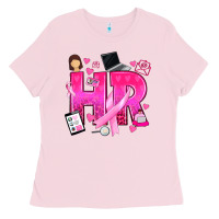 Bubblegum Pink breast cancer hr human resources Ladies Tee - texasbilliewilder