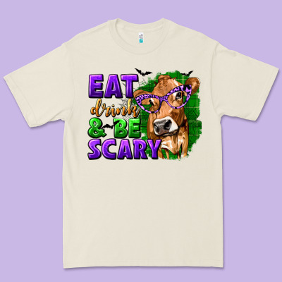 Eat Drink And Be Scary With Halloween Premium Tee Designed By Texasbilliewilder