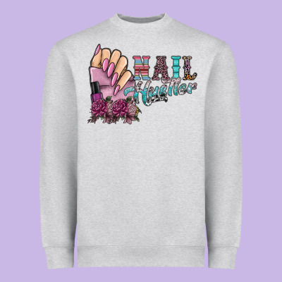 Nail Hustler Heavyweight Sweatshirt Designed By Sublimationcraftshop