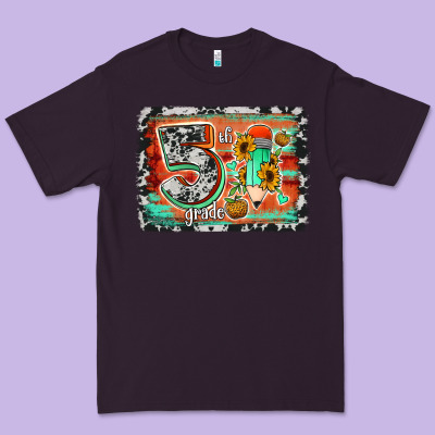 Western Back To School 5th Grade 2 Premium Tee Designed By Jasminsmagicworld