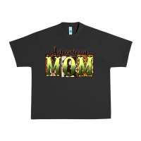 Pigment Black American Mom Mother's Day Urban Heavy Tee - CowGirlArtShop