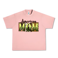 Salmon American Mom Mother's Day Urban Heavy Tee - CowGirlArtShop