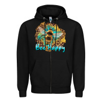 Black bee happy Zipper Hoodie - Artiststas