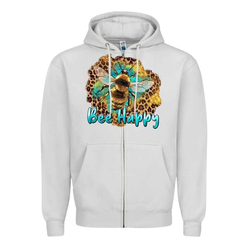 Bee Happy Zipper Hoodie by Artiststas | Teevron