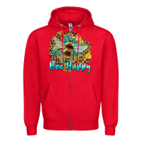 Red bee happy Zipper Hoodie - Artiststas