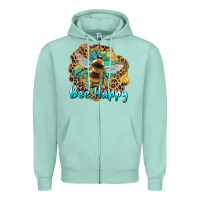 Seafoam bee happy Zipper Hoodie - Artiststas