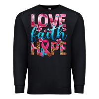 Black love faith hope with cancer ribbon  ado Premium Sweatshirt - AdoDesignShop