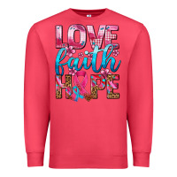 Cardinal love faith hope with cancer ribbon  ado Premium Sweatshirt - AdoDesignShop