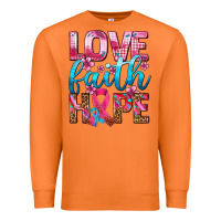 Carrot love faith hope with cancer ribbon  ado Premium Sweatshirt - AdoDesignShop