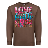 Chestnut love faith hope with cancer ribbon  ado Premium Sweatshirt - AdoDesignShop