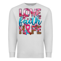 Dove Grey love faith hope with cancer ribbon  ado Premium Sweatshirt - AdoDesignShop