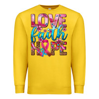 Lemon love faith hope with cancer ribbon  ado Premium Sweatshirt - AdoDesignShop