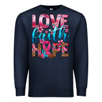 Navy love faith hope with cancer ribbon  ado Premium Sweatshirt - AdoDesignShop