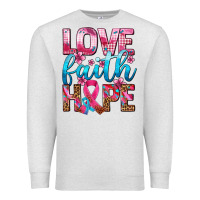Oatmeal Heather love faith hope with cancer ribbon  ado Premium Sweatshirt - AdoDesignShop