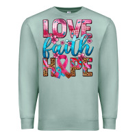 Seafoam love faith hope with cancer ribbon  ado Premium Sweatshirt - AdoDesignShop