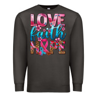 Smoke love faith hope with cancer ribbon  ado Premium Sweatshirt - AdoDesignShop