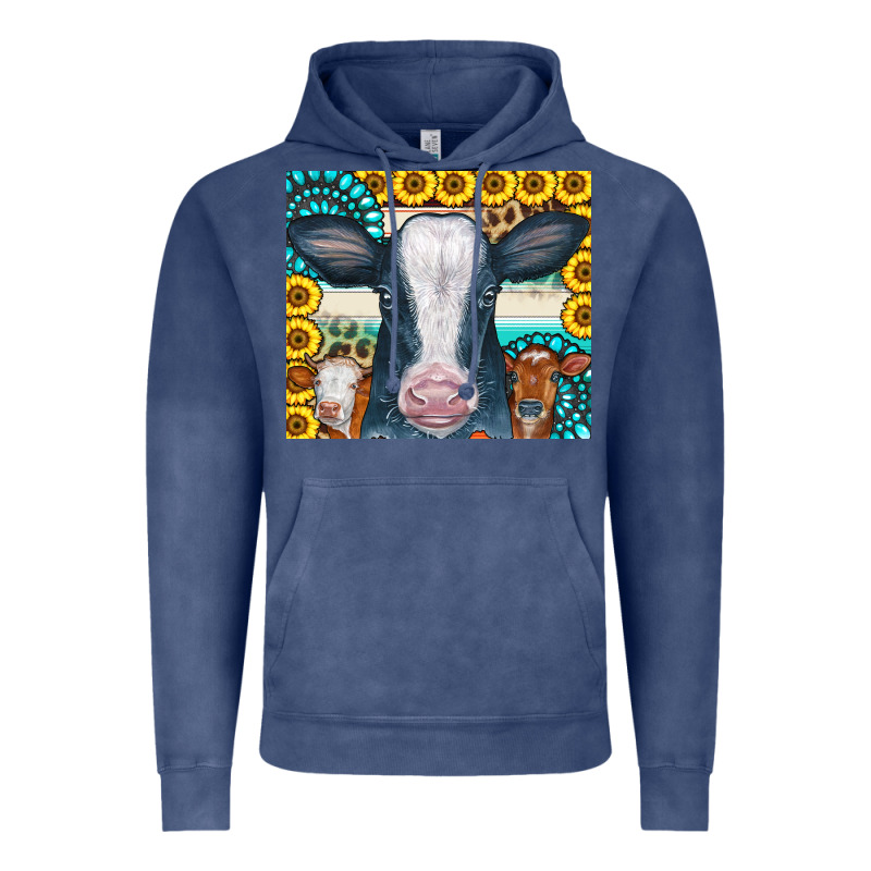 Cows Gemstone Sunflowers Tumbler Vintage Hoodie by CowCowDesign | Teevron