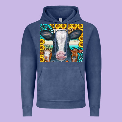 Cows Gemstone Sunflowers Tumbler Vintage Hoodie Designed By Cowcowdesign