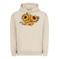 Pigment French Oak sunflower glitter leather patch Urban Hoodie - AdoDesignShop