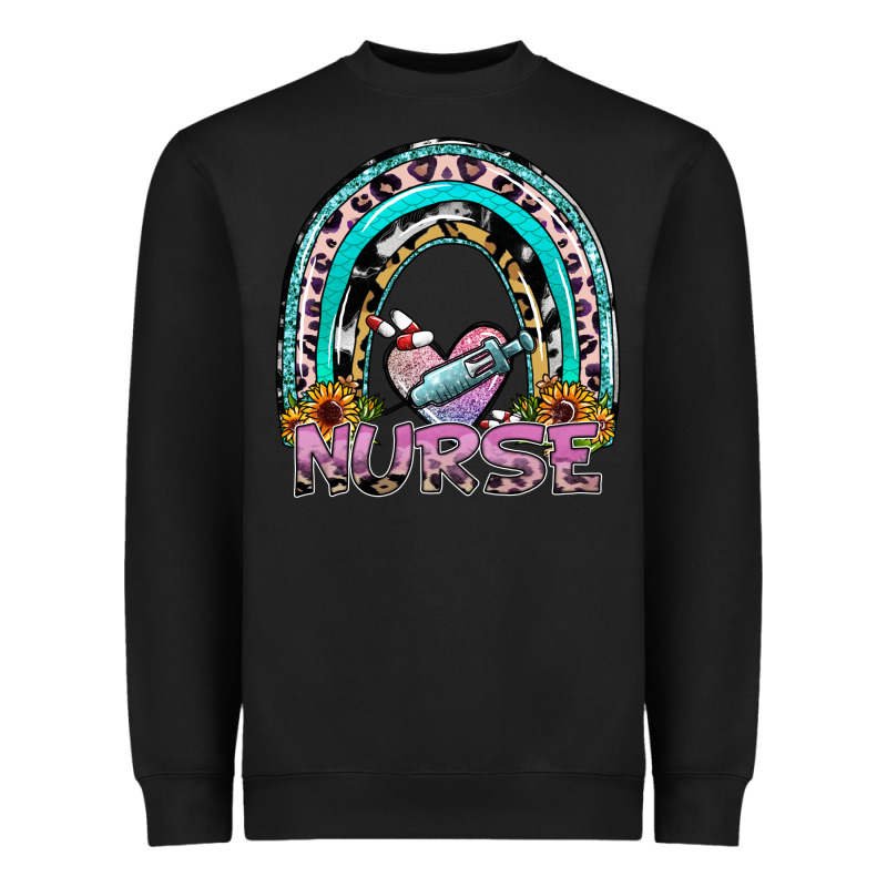Nurse Rainbow Heavyweight Sweatshirt by SublimationCraftShop | Teevron