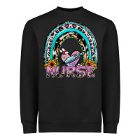 Black nurse rainbow Heavyweight Sweatshirt - SublimationCraftShop