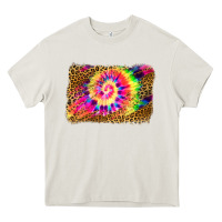 Cream leopard, tie die backgraund Heavy Core Tee - JahusDesignShop