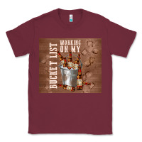 Burgundy working on my bucket list Classic Tee - TumblerDesignByShophia