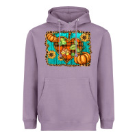 Lavender fall pumpkins and sunflowers heart Heavyweight Hoodie - BarkalooDesign