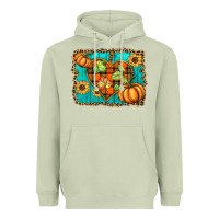 Matcha fall pumpkins and sunflowers heart Heavyweight Hoodie - BarkalooDesign