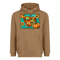 Toasted Coconut fall pumpkins and sunflowers heart Heavyweight Hoodie - BarkalooDesign