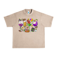 French Oak Mardi Gras wine glasses Urban Heavy Tee - HowdyJamesFarm